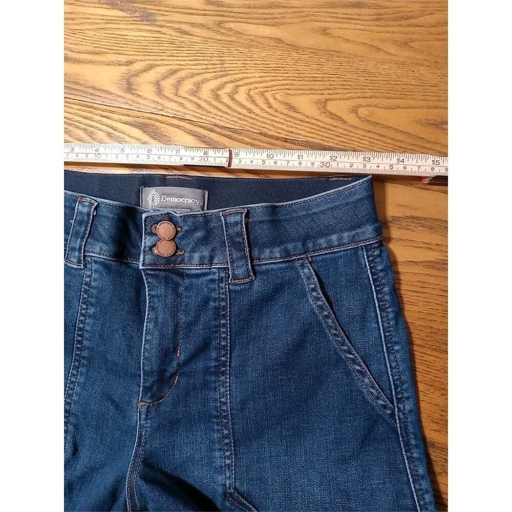 DEMOCRACY Jean Shorts Womens 6 BLUE Summer Spring Preowned Denim Raw Hem Summer - Picture 5 of 7